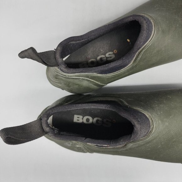 BOGS Men's Green Rain Boots Womens 10, Mens 8 - Picture 7 of 9